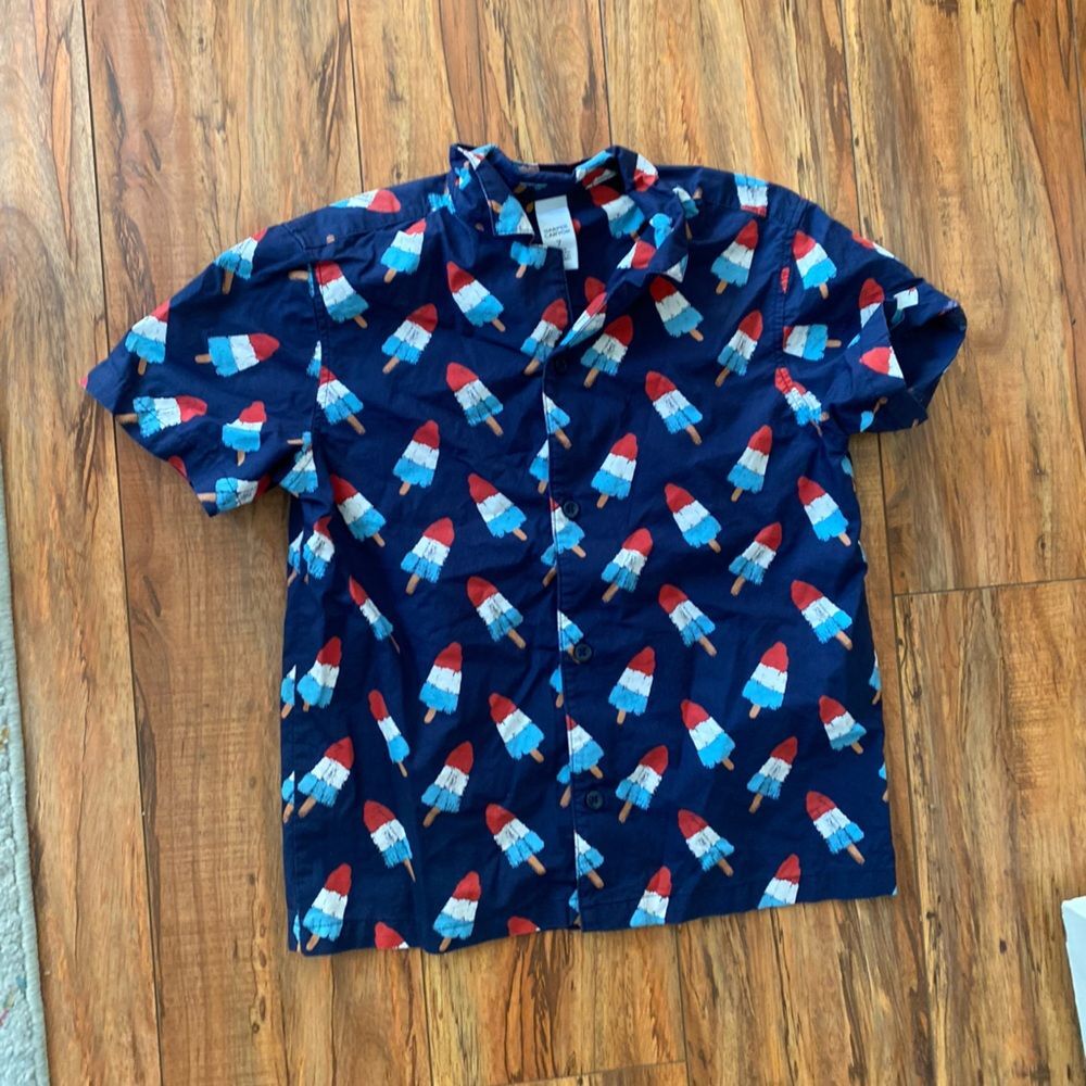 Harper Canyon Navy Ice Pop Print Shirt Kids sz7